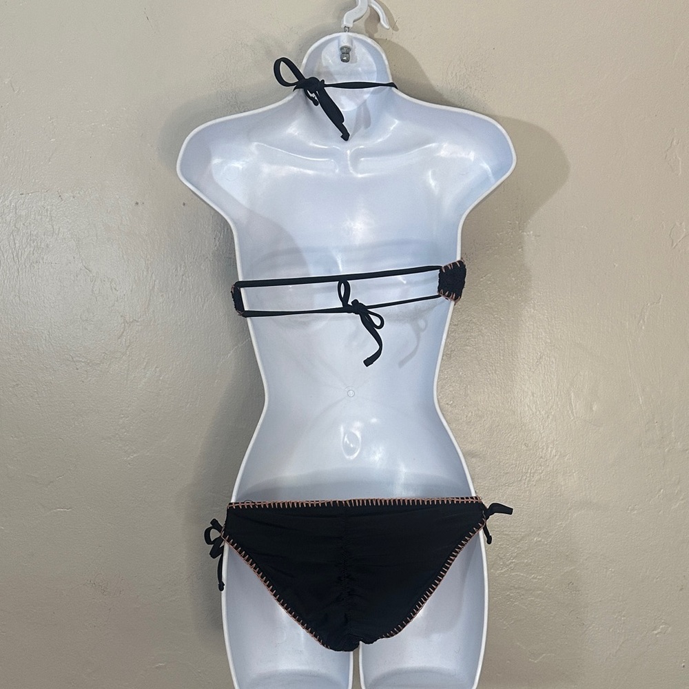 Xhilaration Black and Pink Bikini Set - Picture 2 of 4